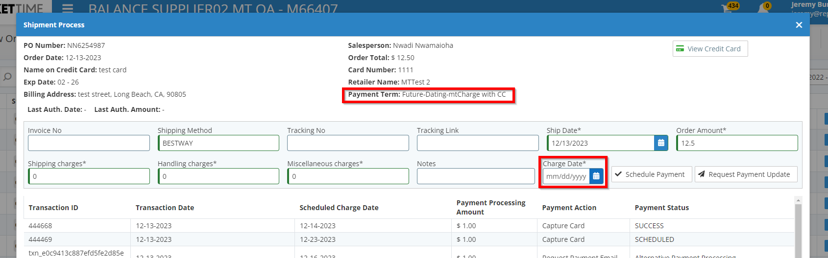 Processing Payments in Stream – MarketTime Support Center