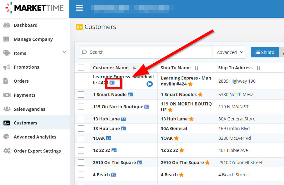 Managing Customer Account Numbers – MarketTime Support Center