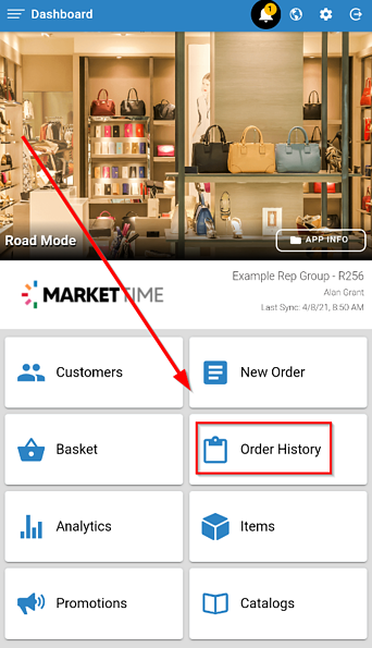 Order History: Locating Past Orders 